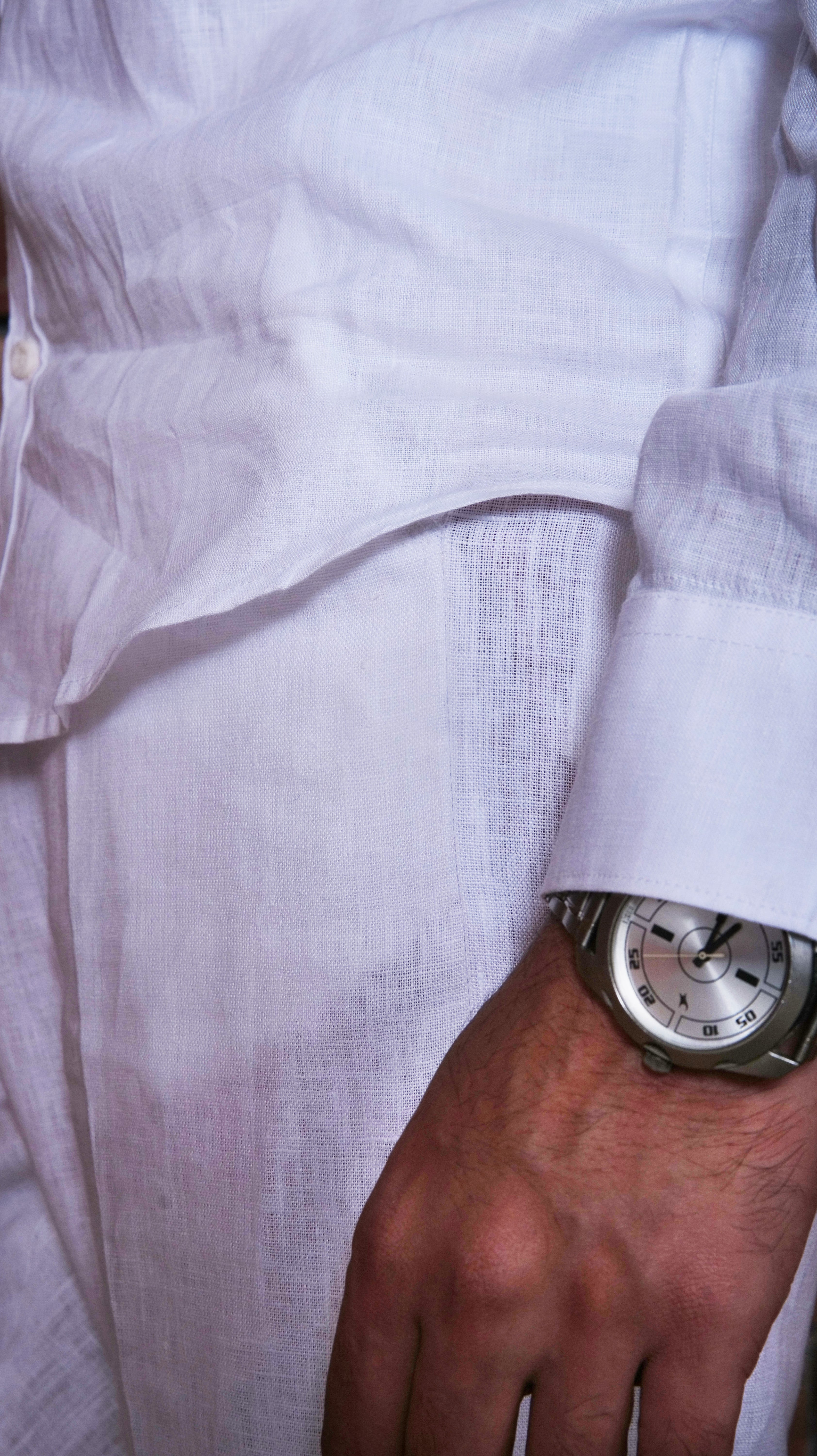 WHITE 60 LEA LINEN SHIRT