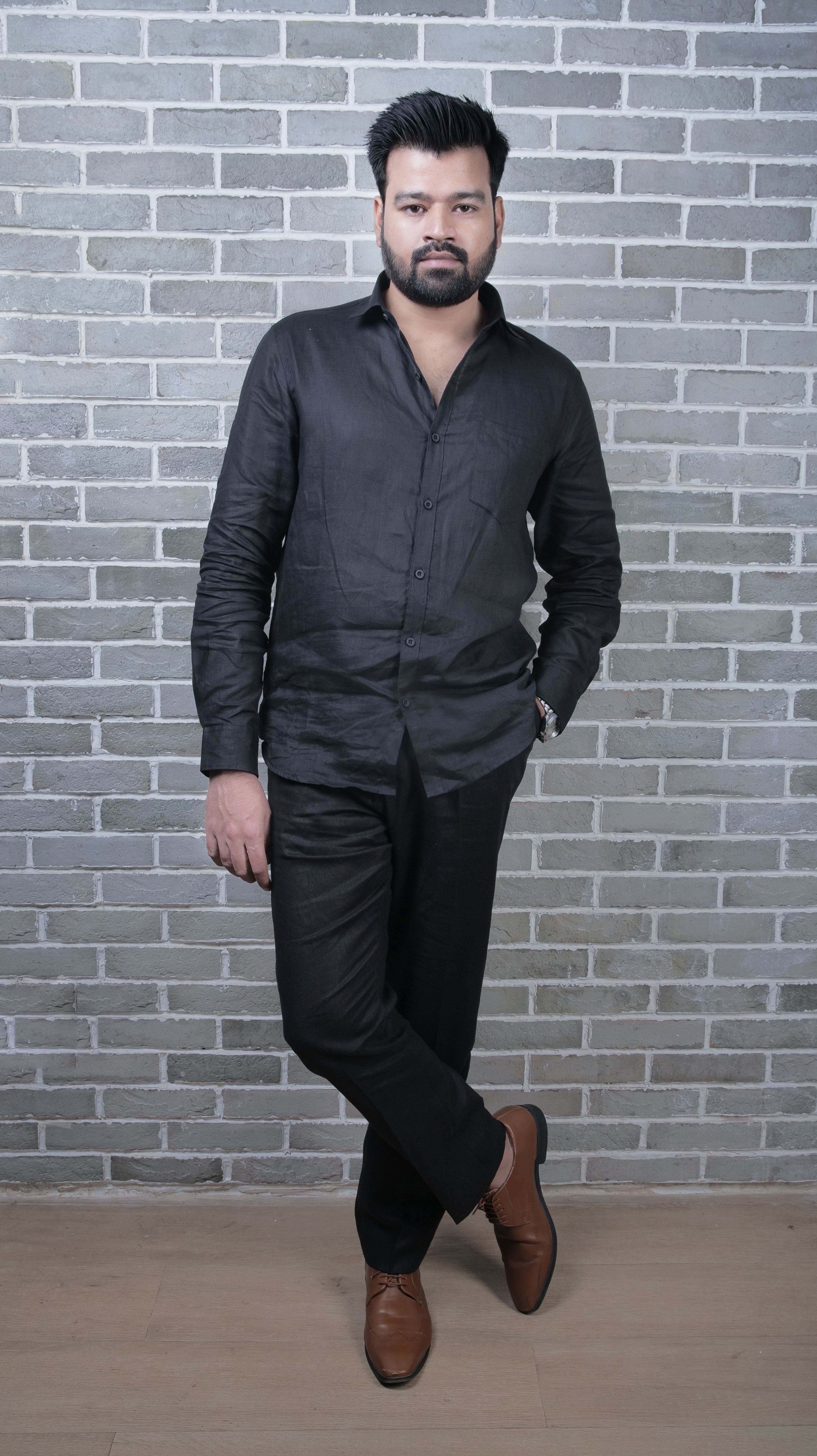 Black Linen Shirt