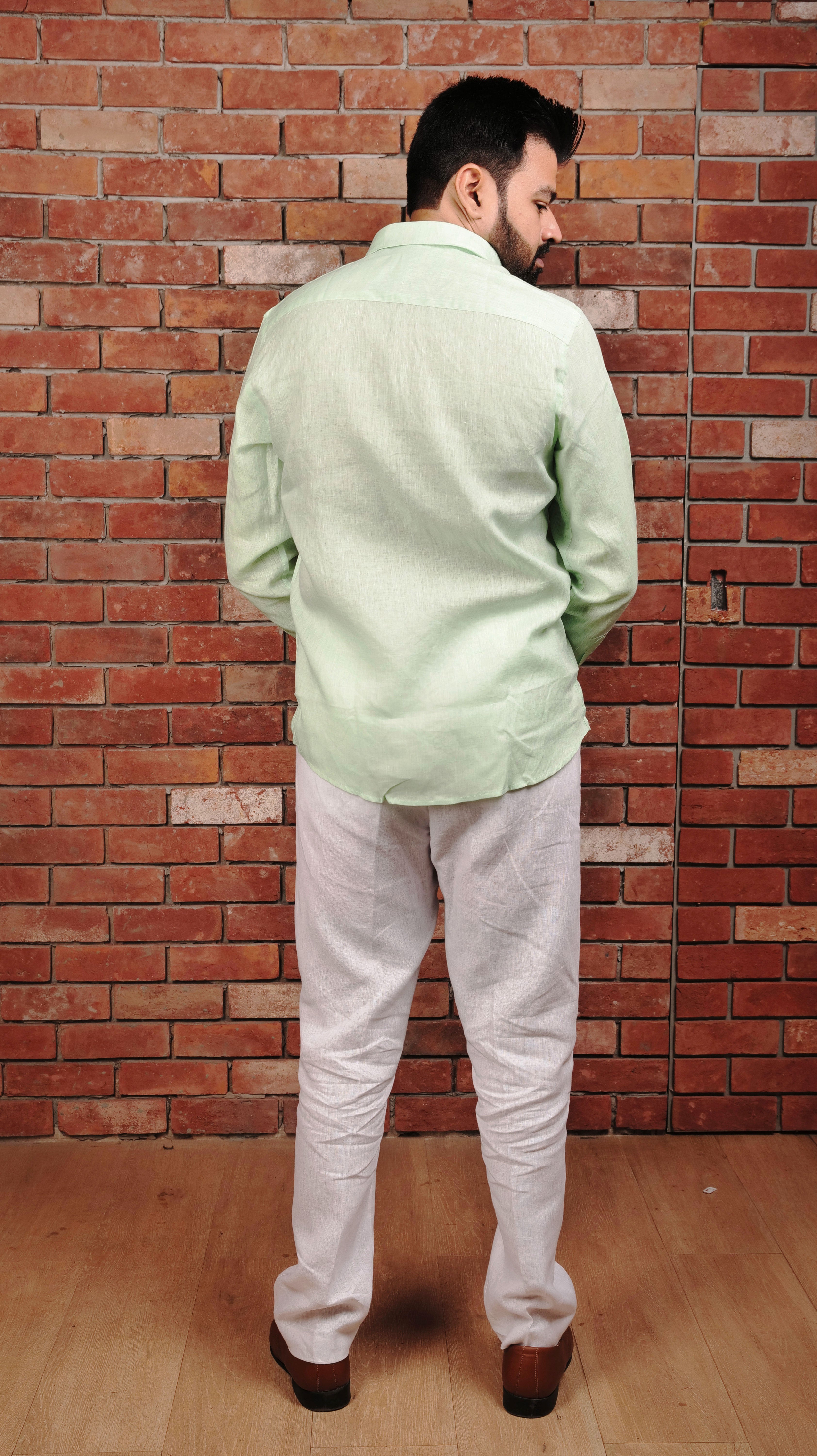 MINT GREEN 70 LEA LINEN SHIRT