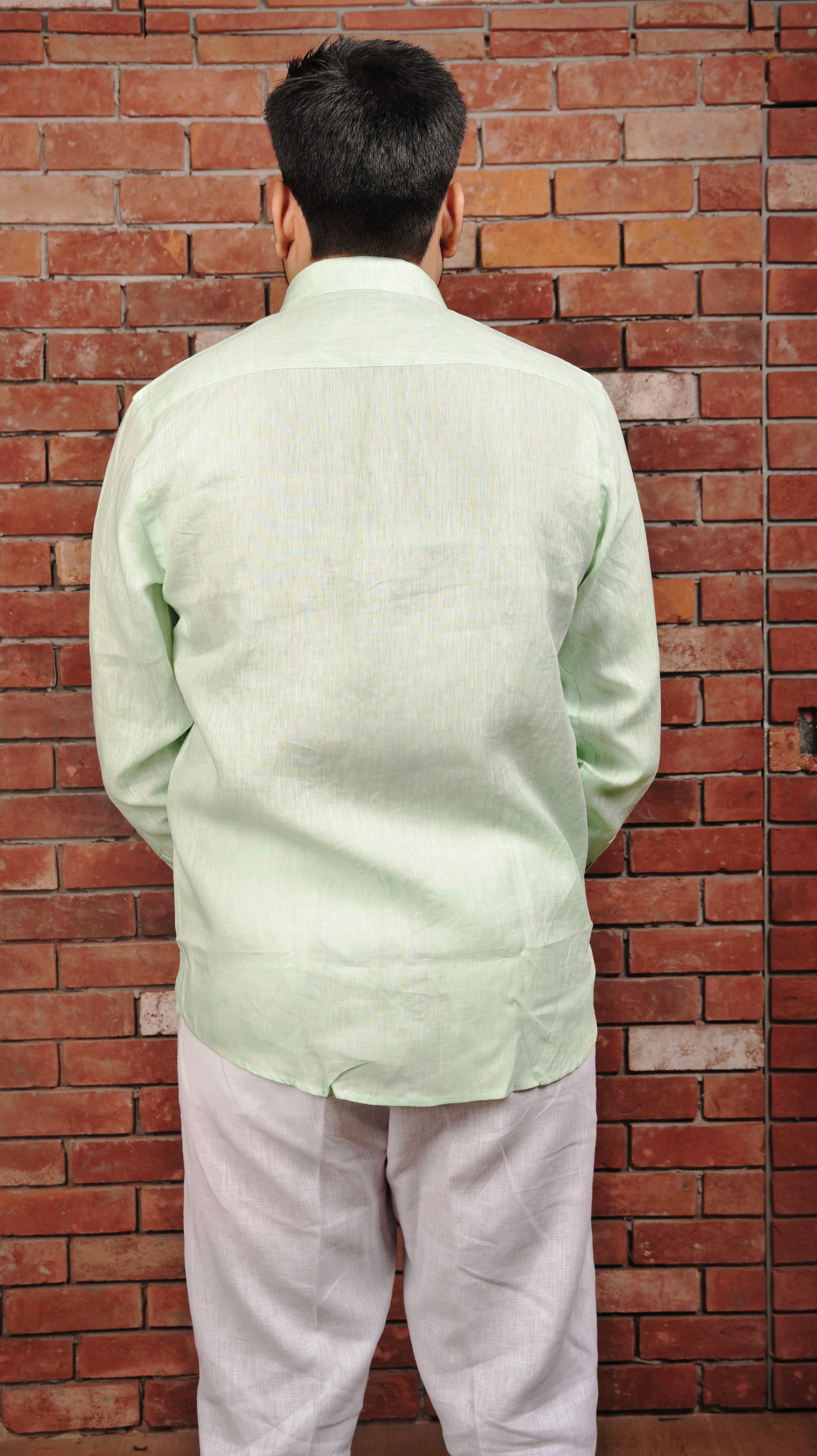 MINT GREEN 70 LEA LINEN SHIRT
