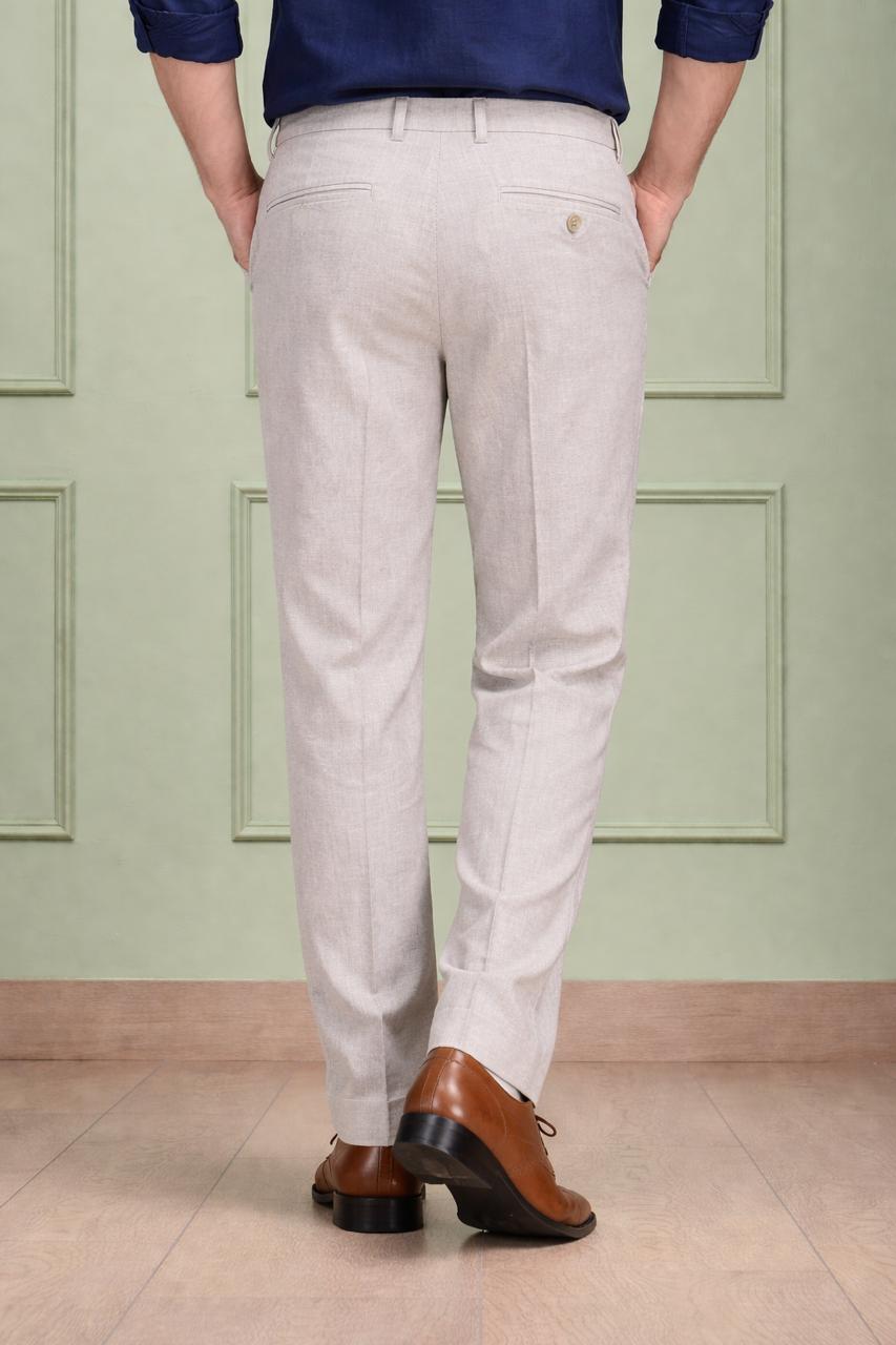 Natural Greige Linen Pants