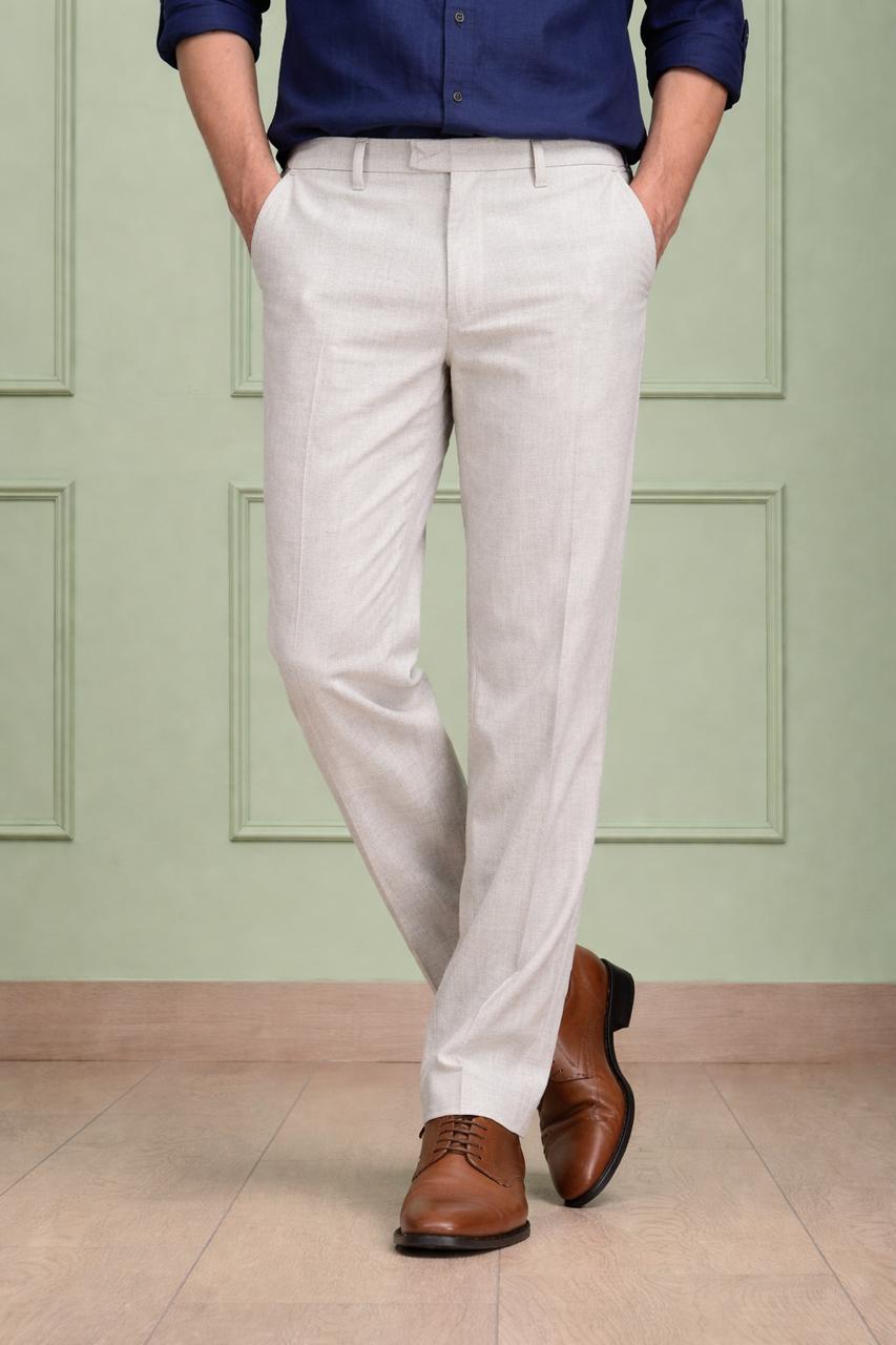 Natural Greige Linen Pants